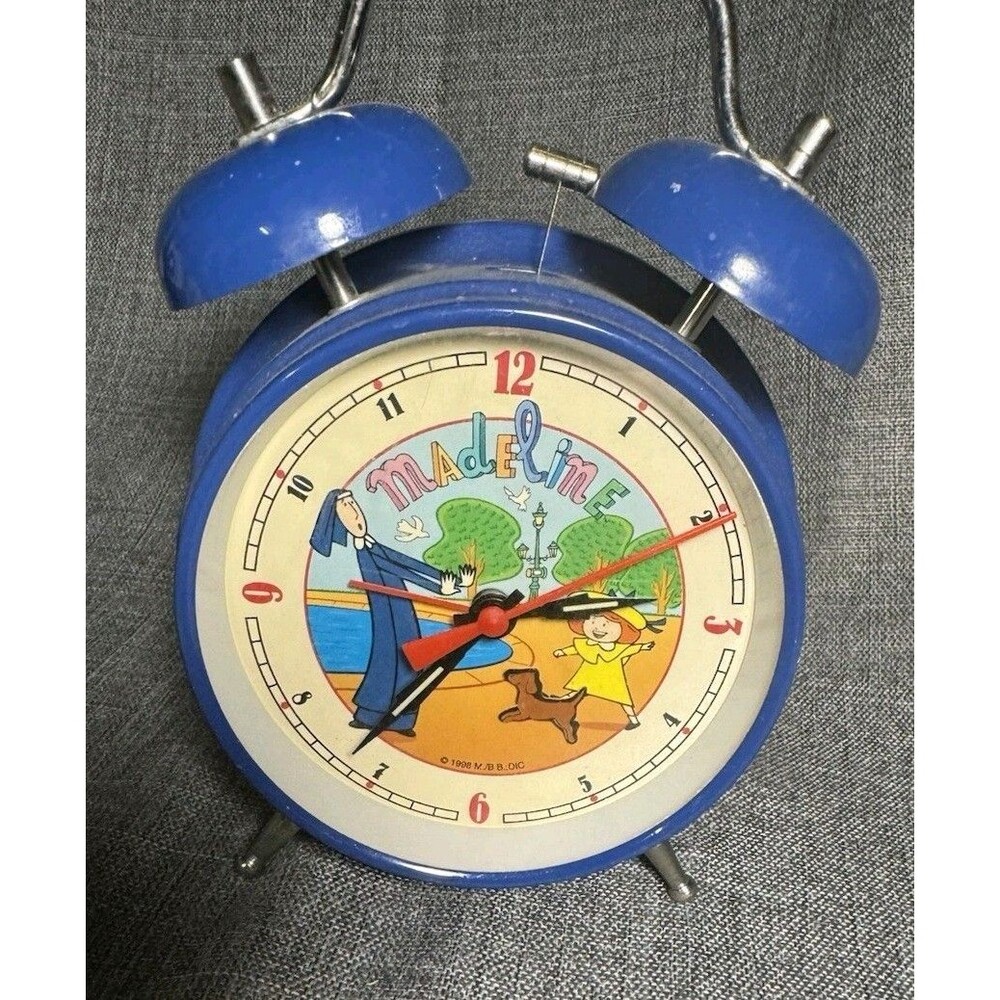 1999 MADELINE BLUE ALARM CLOCK BY SCHYLLING - Tested Working